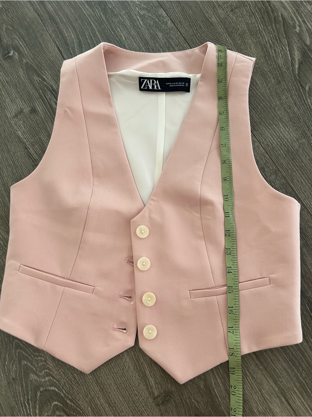 ZARA  Tailored Short Waistcoat. Size  XS. NEW